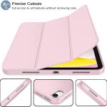 iMieet Case for New iPad 10.9 Inch (10th Gen, 2022) - Trifold Stand with Pencil Holder, Soft TPU Back, and Auto Wake/Sleep (Pink)