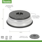 Tovolo Microwave Splatter Cover for Food, Medium (Charcoal)