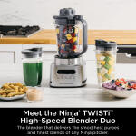 Ninja TWISTiDUO 40-oz 5-Speed Countertop Blender (Platinum)