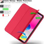 iMieet Case for New iPad 10.9 Inch (10th Gen, 2022) - Trifold Stand with Pencil Holder, Soft TPU Back, and Auto Wake/Sleep (Red)