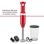 KitchenAid 60-Watt 5-Speed Immersion Blender with Pulse Control and Accessory Jar (Empire Red)