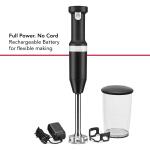 KitchenAid 60-Watt 5-Speed Immersion Blender with Pulse Control and Accessory Jar (Black Matte)