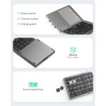 Samsers Foldable Bluetooth Keyboard - Gray