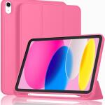 iMieet Case for New iPad 10.9 Inch (10th Gen, 2022) - Trifold Stand with Pencil Holder, Soft TPU Back, and Auto Wake/Sleep (Watermelon)