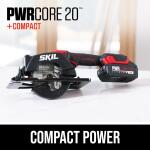 SKIL PWR CORE 20V Compact Brushless Cordless Circular Saw Kit with 4-1/2-Inch Blade (Includes Battery and Charger)