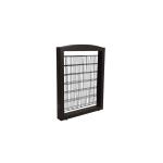 Pet Essentials 31.5 Inch Freestanding Expandable Black Wood Pet Gate