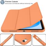 iMieet Case for New iPad 10.9 Inch (10th Gen, 2022) - Trifold Stand with Pencil Holder, Soft TPU Back, and Auto Wake/Sleep (Orange)