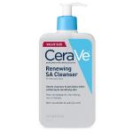 CeraVe SA Cleanser 16 Ounce, Salicylic Acid Cleanser with Hyaluronic Acid, Niacinamide & Ceramide, BHA Exfoliant for Face, Fragrance Free Non Comedogenic