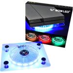 WOWLED Cooling Fan Mini 3 Keys Control Gaming USB RGB LED Cooler Thermal Fan Pad