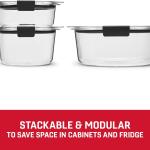 Rubbermaid Brilliance Round Leak Proof Food Storage Containers, 6 Piece Set