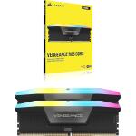 CORSAIR VENGEANCE RGB DDR5 RAM 64GB 2x32GB Desktop Computer Memory - Black