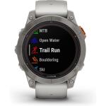 Garmin fēnix 7 Pro Sapphire Solar 47mm - Titanium with Fog Gray/Ember Orange Band