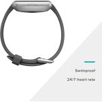 Fitbit Versa Lite Edition Smart Watch (S and L Bands Included) - Charcoal/Silver Aluminum