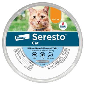 Elanco Seresto Cat Clamshell Flea and Tick Collar Waterproof, 8 Months Protection, Vet Recommended