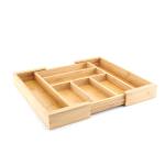 Style Selections 18.125 by 13.125 Inch Brown Bamboo Wood Expandable Drawer Organizer