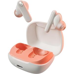 Skullcandy Smokin' Buds In-Ear Wireless Earbuds - Bone/Orange Glow