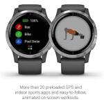 Garmin Vivoactive 4 GPS Smartwatch 45mm - Silver with Gray Band