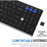 Arteck HB193 Universal Bluetooth Keyboard Multi-Device Stainless Steel Full Size