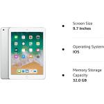 Apple iPad 9.7-inch Early 2018 32GB Silver Wi-Fi Only (Renewed)