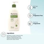 Aveeno Daily Moisturizer, 18 fl. oz, Pack of 1, Body Lotion, For Dry Skin, Prebiotic Oat Fragrance Free