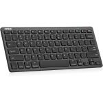 Arteck Ultra-Slim Keyboard Compatible with iPad, iPhone and Other Bluetooth Enabled Devices Including iOS, Android, Windows - Black