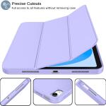 iMieet Case for New iPad 10.9 Inch (10th Gen, 2022) - Trifold Stand with Pencil Holder, Soft TPU Back, and Auto Wake/Sleep (Light Purple)