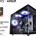 Suevery Gaming PC AMD Ryzen 5 5600G Powerhouse