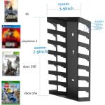 Monzlteck Video Game Case Storage Wall Mount,Gaming Accessories