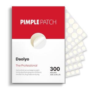 Pimple Patches for Face, 4 Size 300 Counts Acne Patches, Tea Tree Oil & Calendula Oil, Hydrocolloid Patches for Covering Zits and Blemishes, Spot Stickers with Salicylic Acid