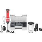 BLACK+DECKER Kitchen Wand Cordless Immersion Blender 3-in-1 Multi Tool Set Red