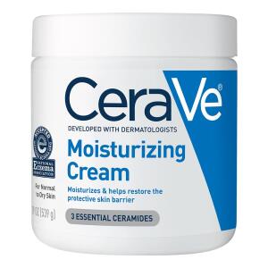 CeraVe Moisturizing Cream, 19 Ounce, Body and Face Moisturizer for Dry Skin, Body Cream with Hyaluronic Acid and Ceramides, Daily Moisturizer, Oil Free, Fragrance Free, Non Comedogenic