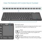 Arteck Universal Backlit 7-Colors Bluetooth Touch TV Keyboard