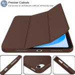 iMieet Case for New iPad 10.9 Inch (10th Gen, 2022) - Trifold Stand with Pencil Holder, Soft TPU Back, and Auto Wake/Sleep (Chocolate)