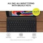 Logitech Slim Combo Case with Detachable Backlit Bluetooth Keyboard for iPad (5th & 6th Gen) - Black