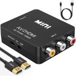 ABLEWE RCA to HDMI,AV to HDMI Converter, 1080P Mini RCA Composite CVBS Video Audio Converter Adapter 