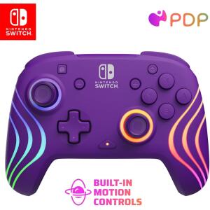 PDP Afterglow Wave Wireless Pro Controller with Full Motion, Purple