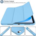 iMieet Case for New iPad 10.9 Inch (10th Gen, 2022) - Trifold Stand with Pencil Holder, Soft TPU Back, and Auto Wake/Sleep (Azure Blue)