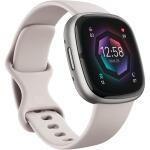 Fitbit Sense 2 Advanced Health and Fitness Smartwatch - Lunar White/Platinum