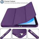 iMieet Case for New iPad 10.9 Inch (10th Gen, 2022) - Trifold Stand with Pencil Holder, Soft TPU Back, and Auto Wake/Sleep (Dark Purple)