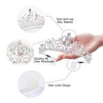 Didder Crystal AB Rhinestones Tiaras and Crowns for Women with Comb Headband Elegant Princess The Crowns for Women Birthday Crowns for Women Tiaras for girls.