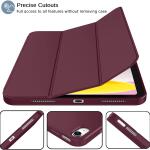 iMieet Case for New iPad 10.9 Inch (10th Gen, 2022) - Trifold Stand with Pencil Holder, Soft TPU Back, and Auto Wake/Sleep (Wine)