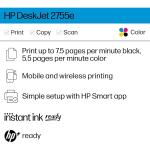 HP DeskJet 2755e Wireless Color inkjet-printer - White