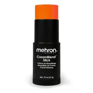 Mehron Makeup CreamBlend Stick (.75 oz) (ORANGE), Face Paint, Body Paint, & Foundation Cream Makeup, Body Paint Stick Perfect for Halloween Makeup