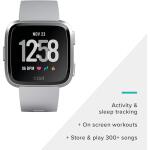 Fitbit Versa Smart Watch (S & L Bands Included) - Gray/Silver Aluminium