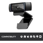 Logitech C920x HD Pro Webcam, Full HD 1080p/30fps - Black