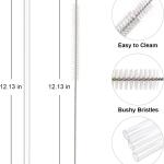 Replacement Straw Compatible with Stanley 40 oz 30 oz Cup Tumbler, 6 Pack Reusable Straw with Cleaning Brush, Clear Plastic