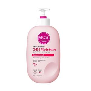 eos Shea Better Body Lotion - Jasmine Peach: 24-hour moisture, lightweight, non-greasy, made with natural shea, vegan, 16 fl oz.