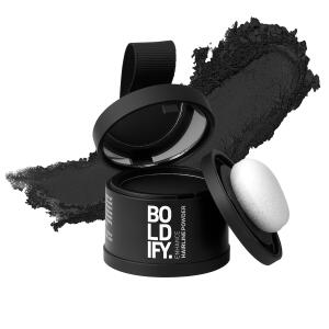 BOLDIFY Hairline Powder (Black) Root Touch Up & Hair Loss Cover Up Instant Gray Coverage 48 Hour Stain Proof Hair Color Powder for Women & Men Hair Fibers and Hair Topper Alternative