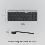 Logitech K585 Multi-Device Slim Wireless Keyboard- Graphite