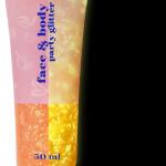 MEICOLY Neon Orange Body Glitter Gel (50ml): UV blacklight chunky glitter that glows in the dark. Perfect for concerts, music festivals, raves, and Halloween makeup for women.